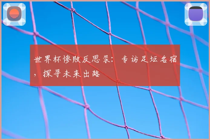 世界杯惨败反思录：专访足坛名宿，探寻未来出路