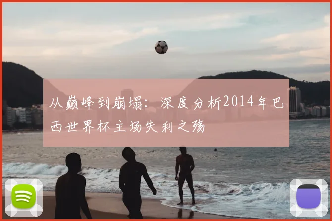 从巅峰到崩塌：深度分析2014年巴西世界杯主场失利之殇